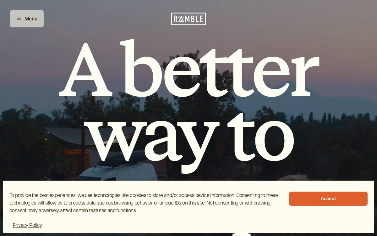 Ramble website preview