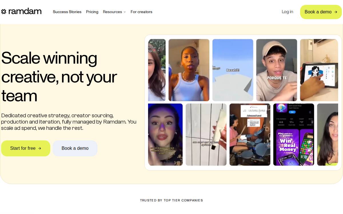 Ramdam website preview