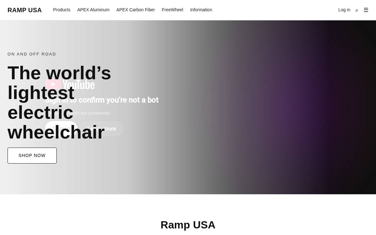 Ramp Chair website preview