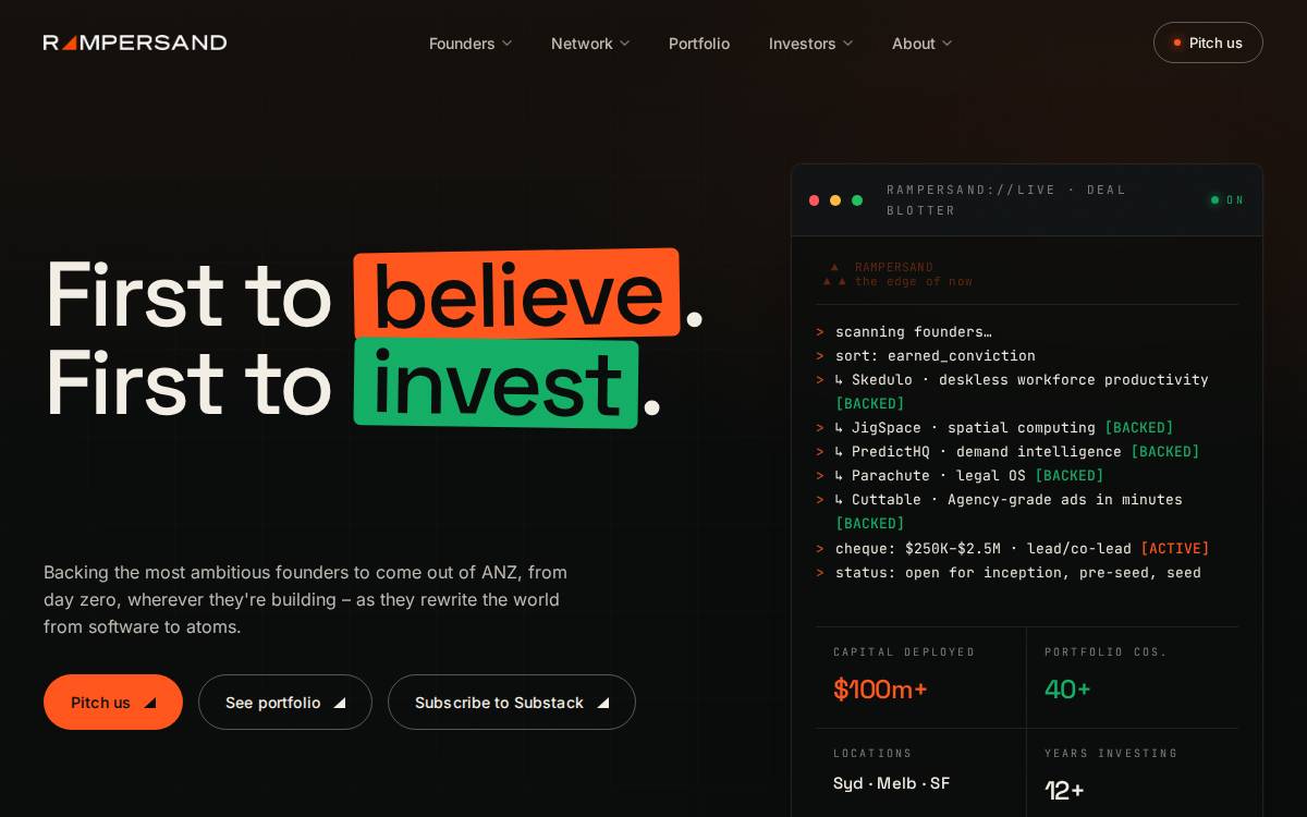 Rampersand website preview