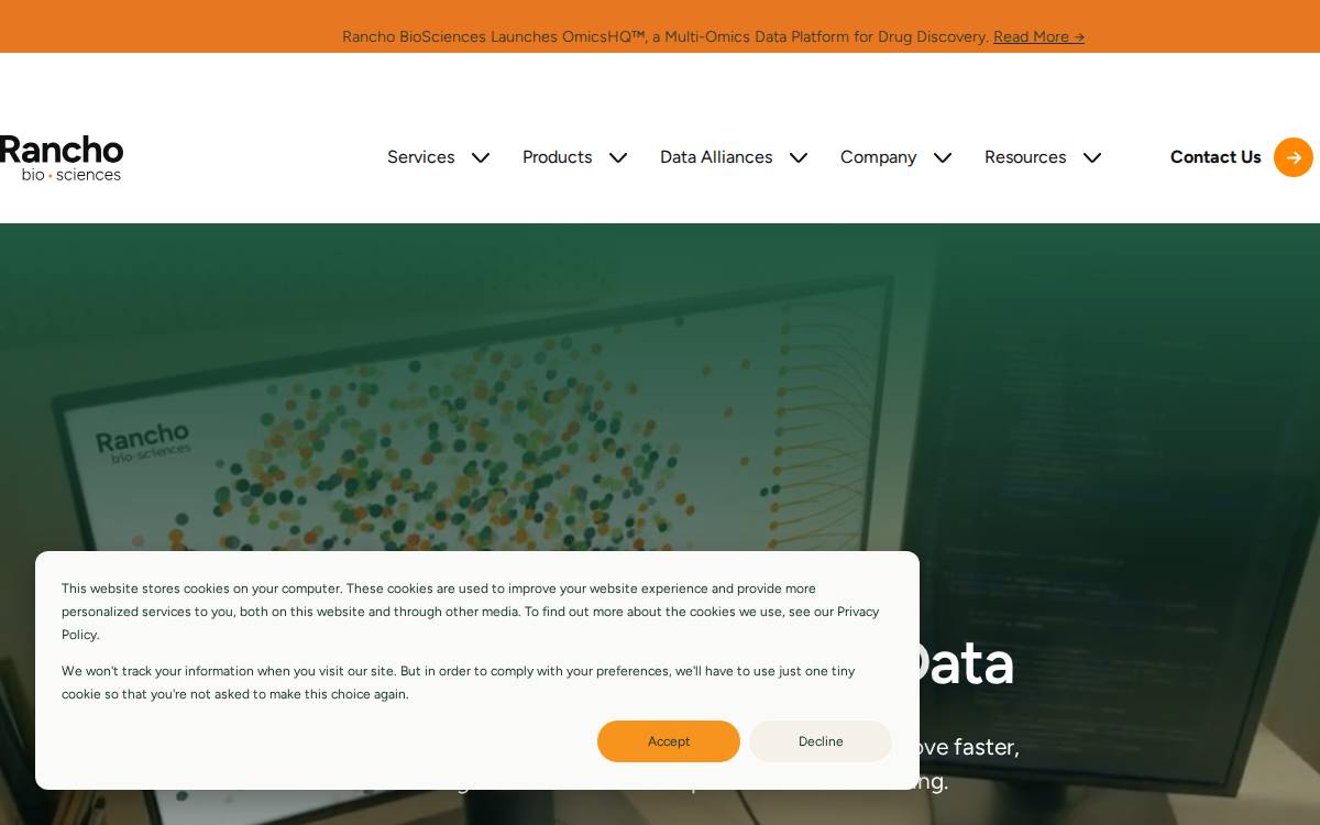 Rancho Biosciences website preview