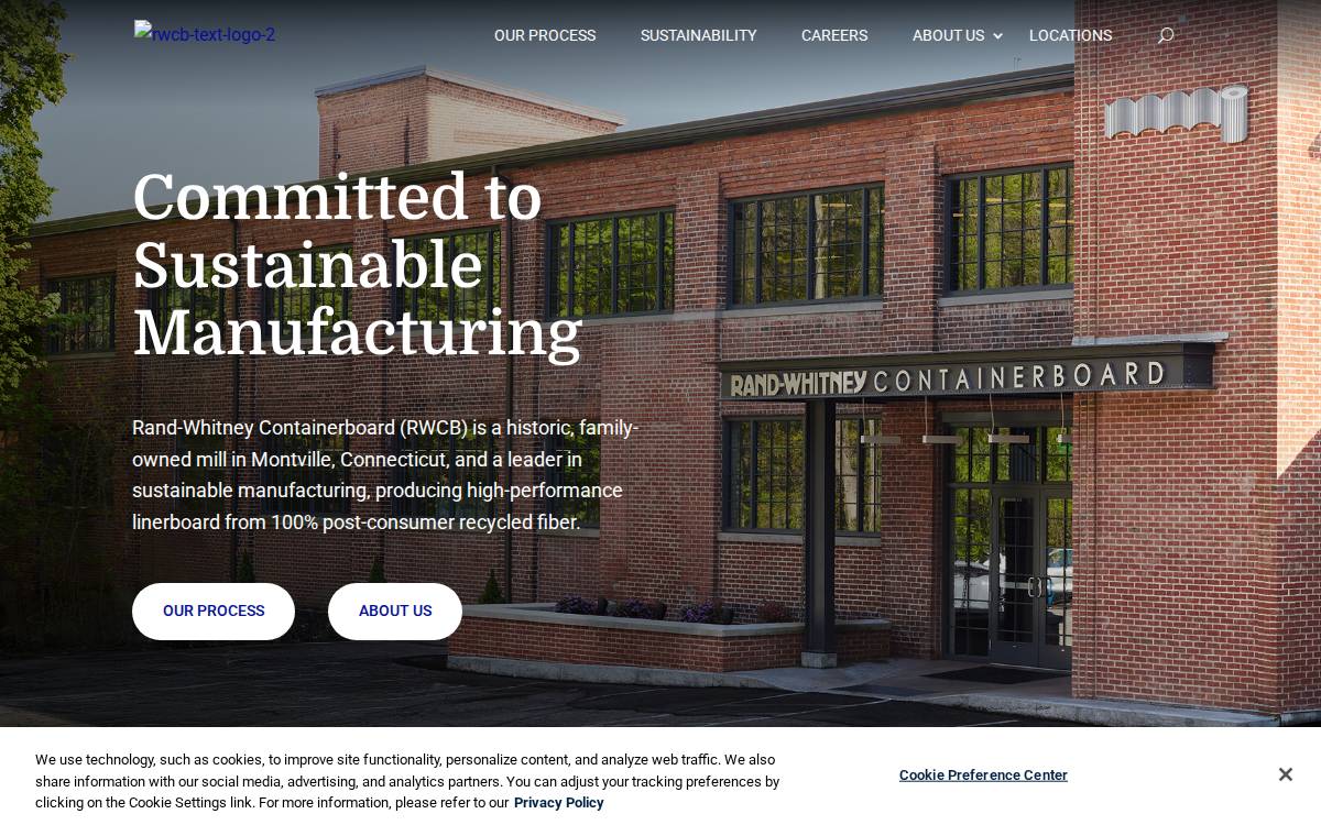 Rand-Whitney Containerboard website preview