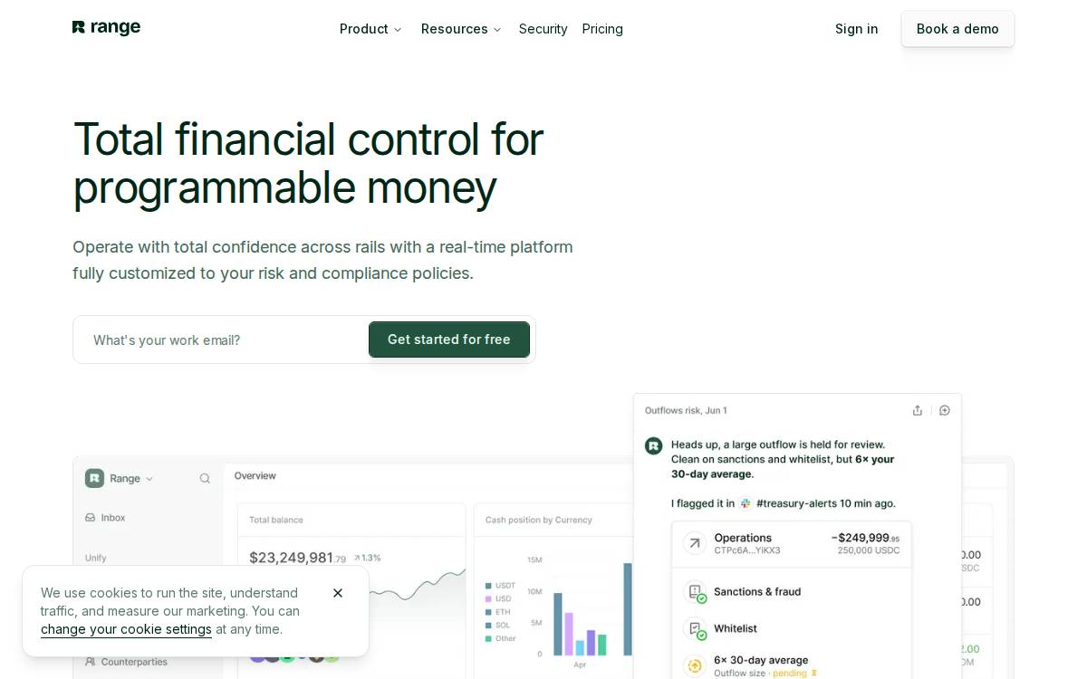 Range website preview