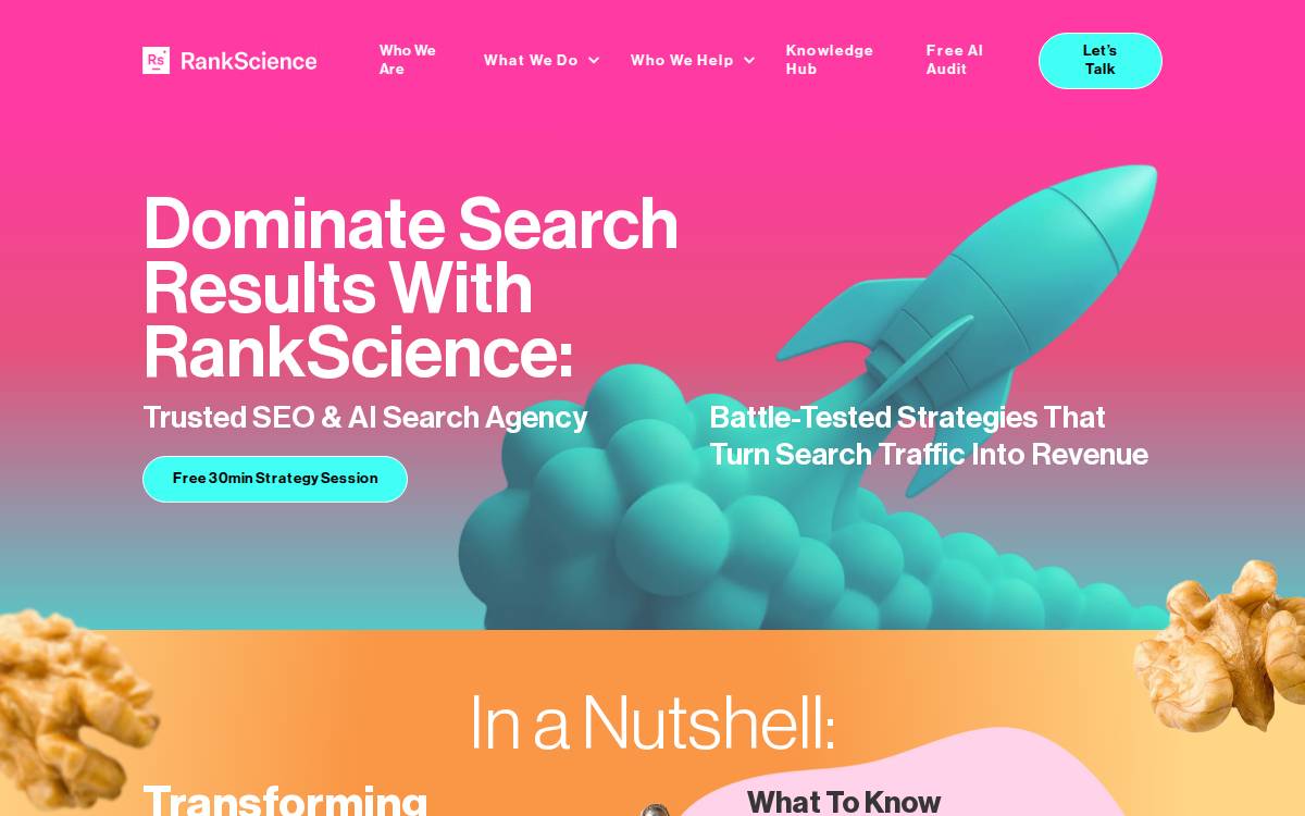 RankScience website preview