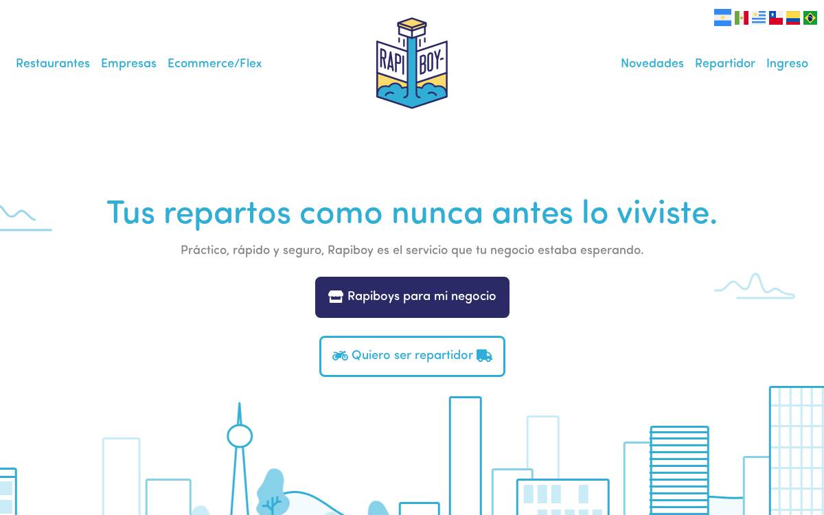 Rapiboy website preview