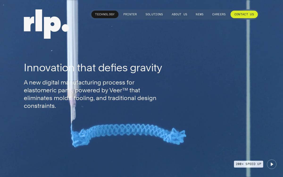 Rapid Liquid Print website preview
