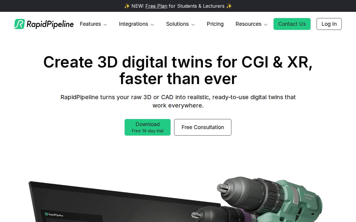 Rapid Pipeline website preview