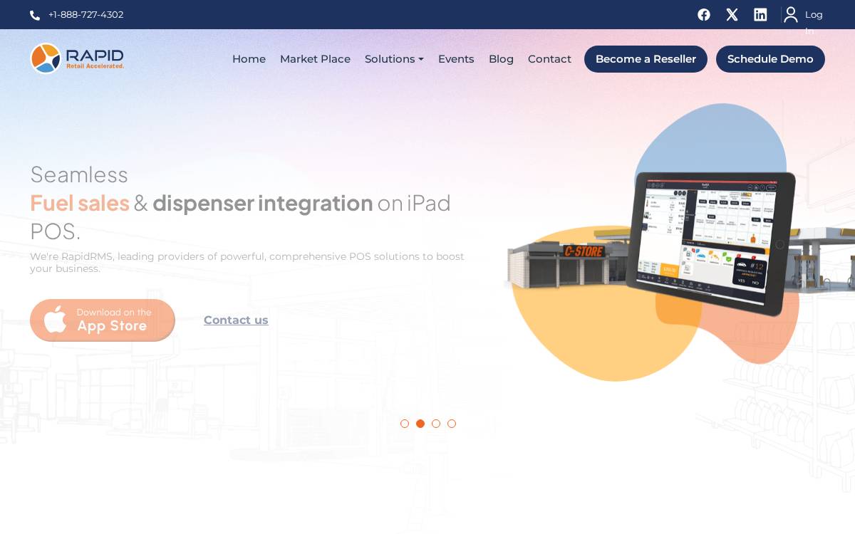 Rapid RMS website preview