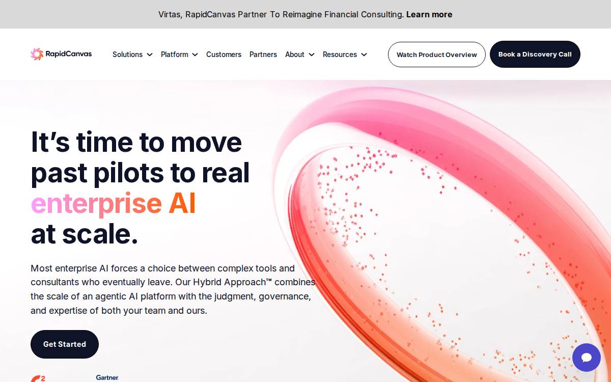 RapidCanvas website preview