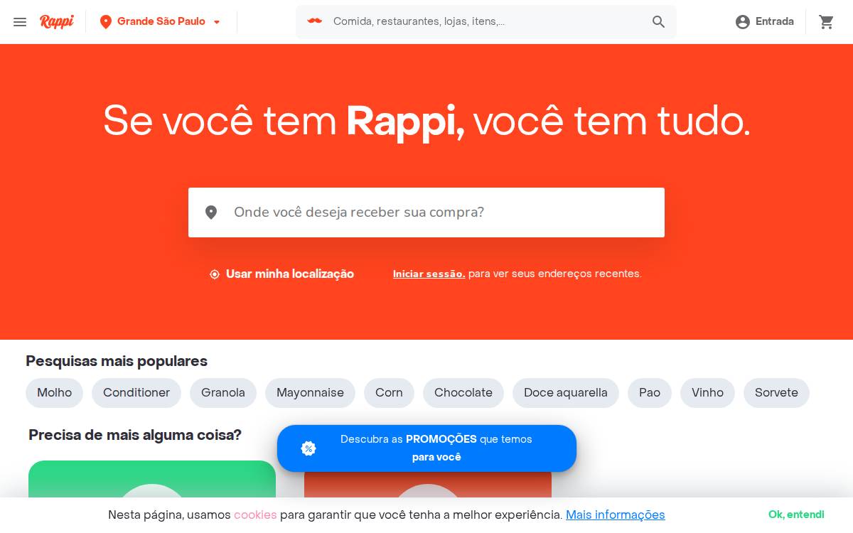 Rappi website preview