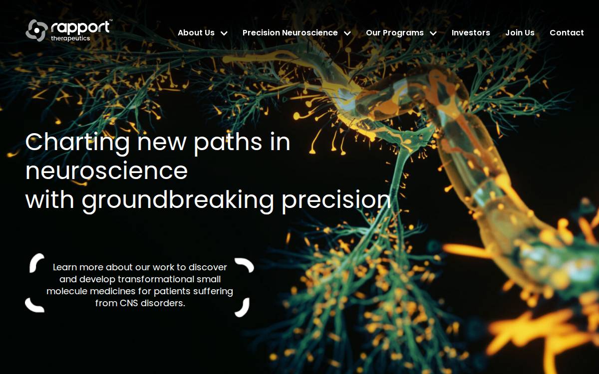 Rapport Therapeutics website preview