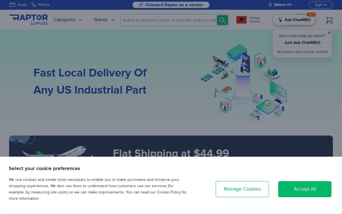 Raptor website preview
