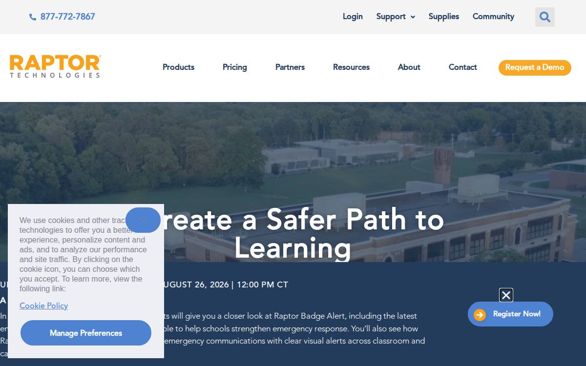 Raptortech website preview