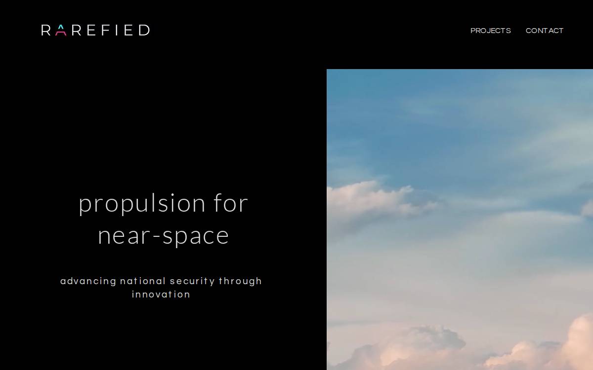 Rarefied Technologies website preview