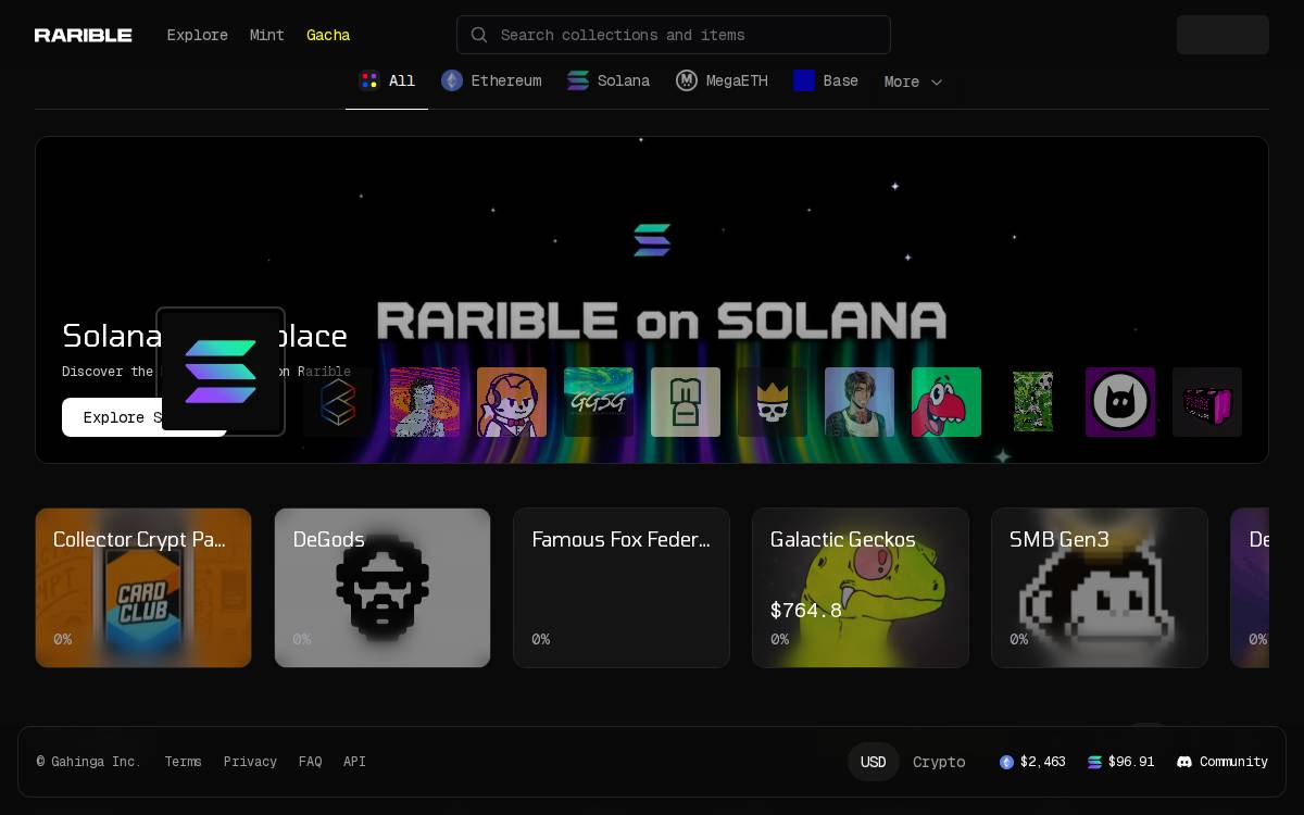 Rarible website preview