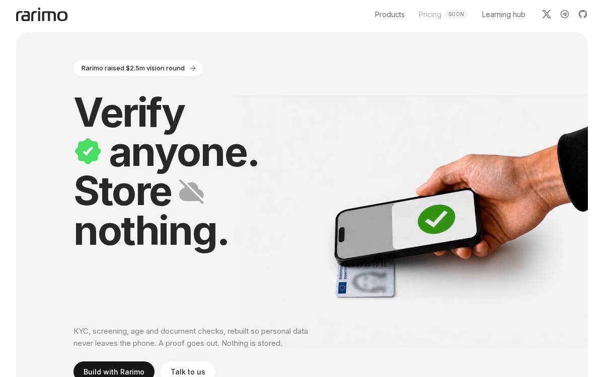 Rarimo website preview