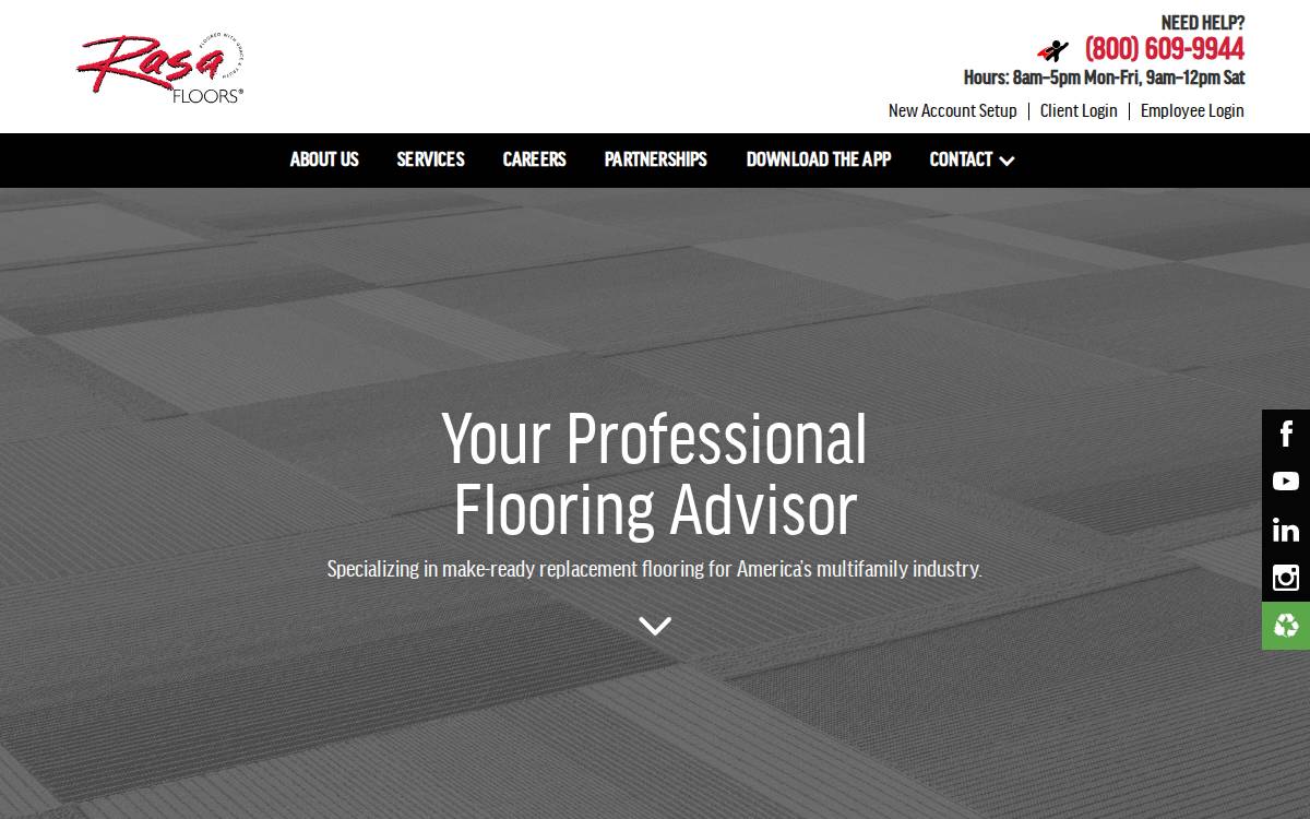 Rasa Floors website preview