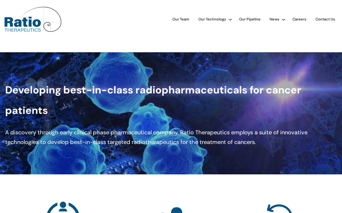 Ratio Therapeutics website preview