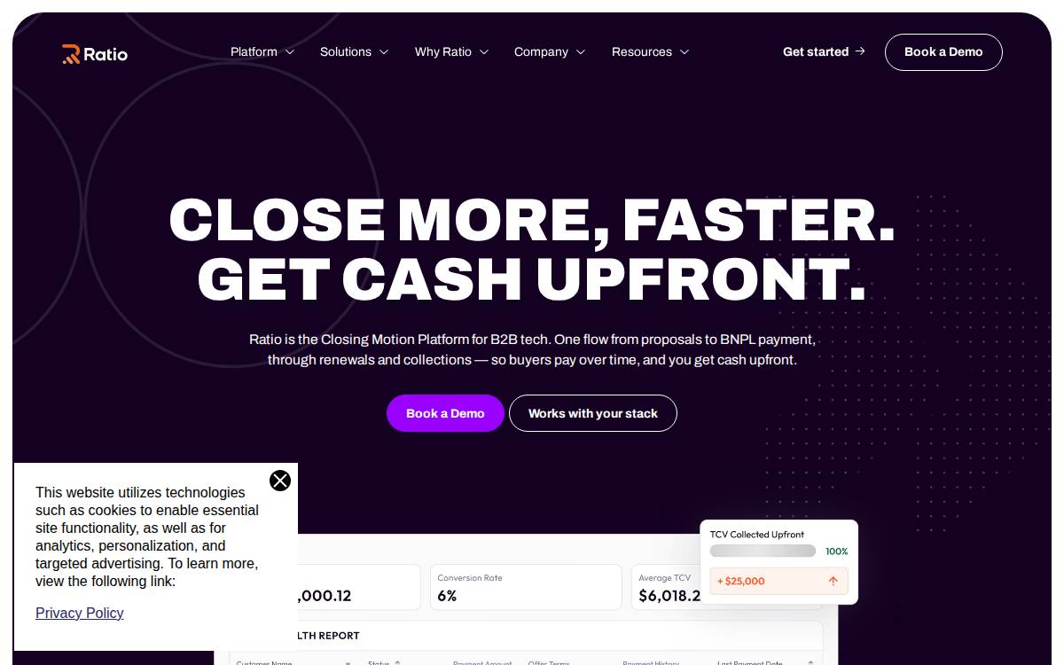 Ratio website preview