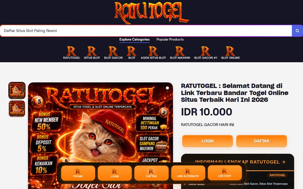 ratutogel website preview