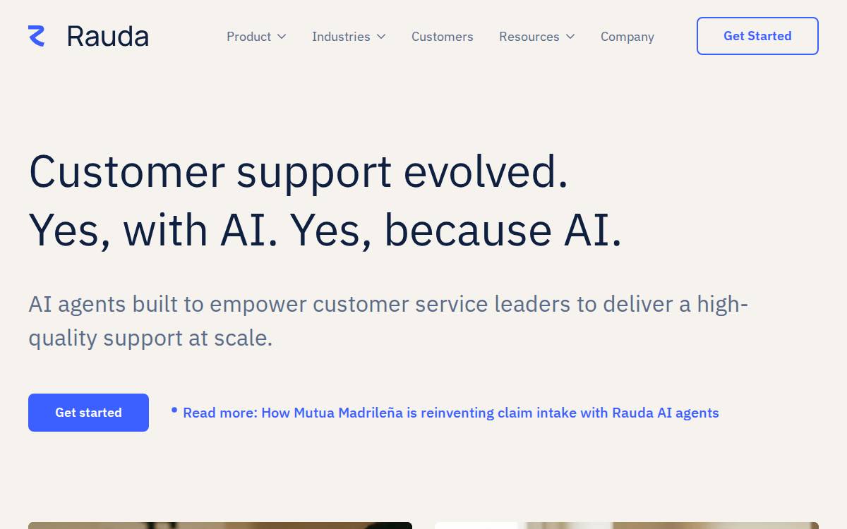 RaudaAI website preview