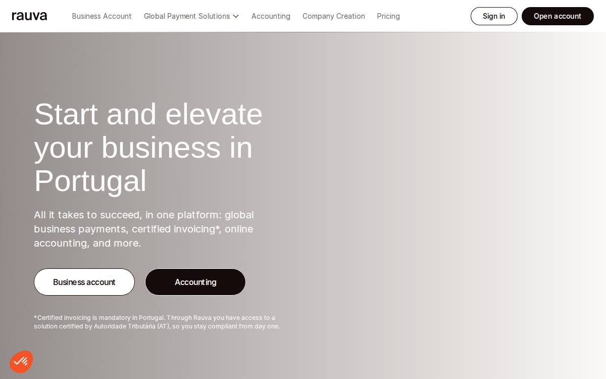 Rauva website preview