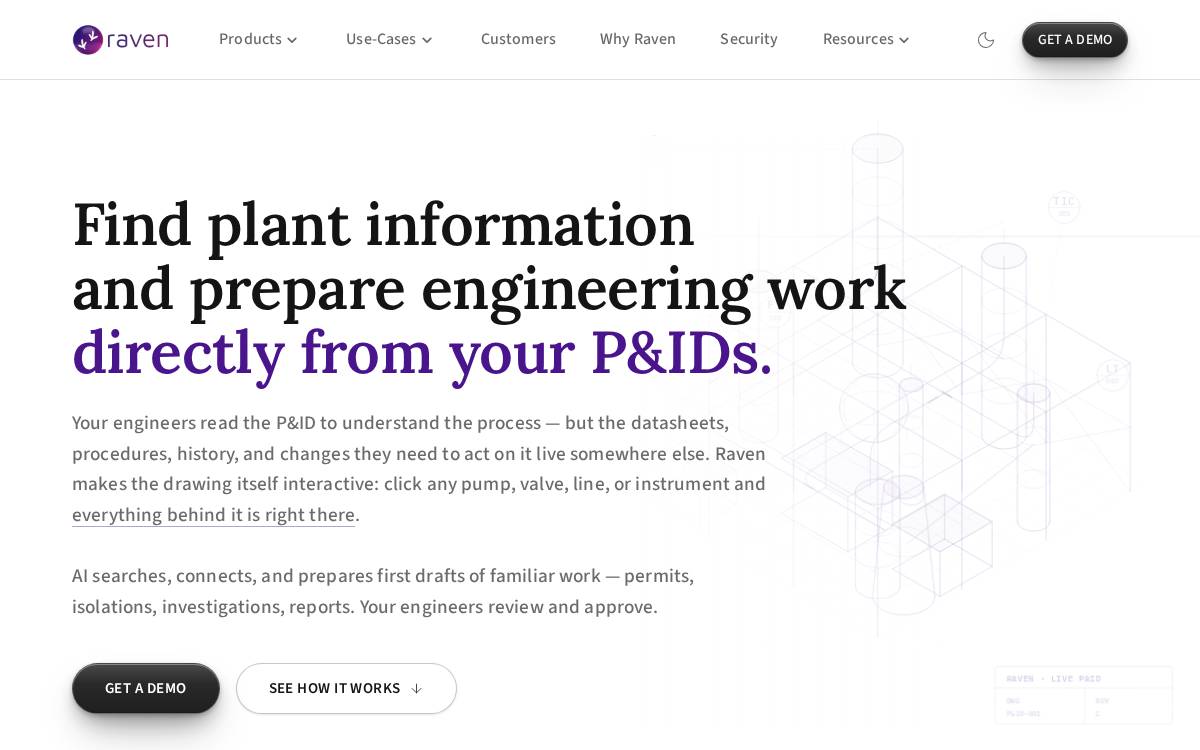 Raven website preview