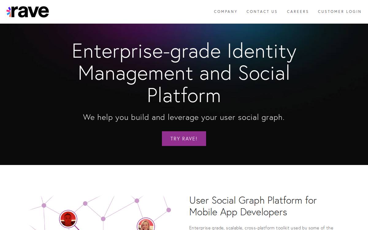 Rave Social website preview