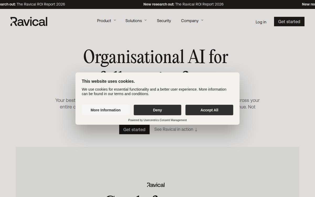 Ravical website preview