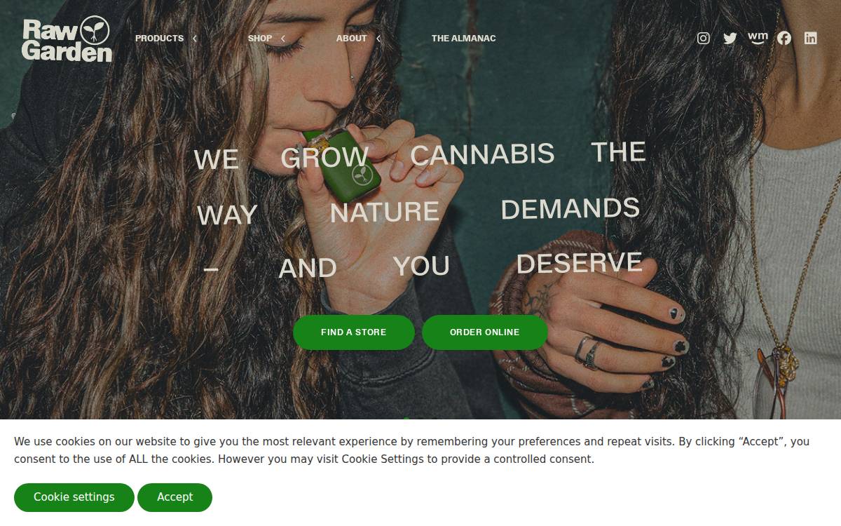 Rawgarden website preview
