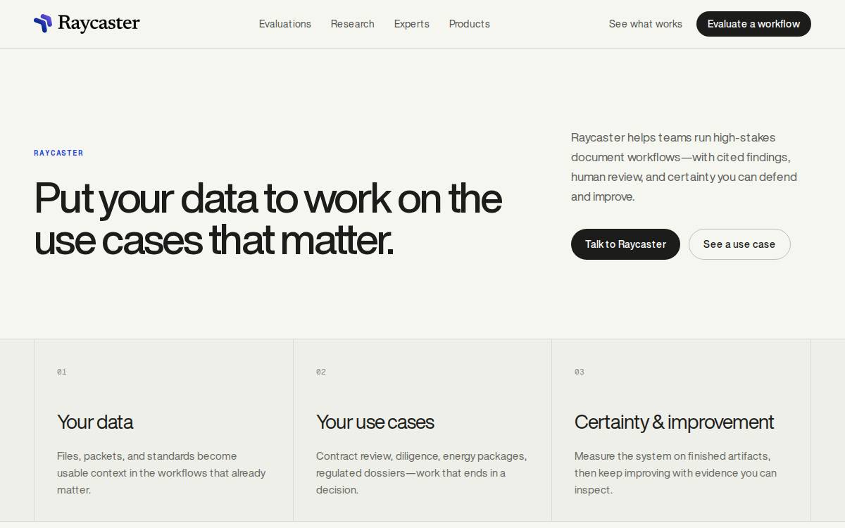 Raycaster website preview
