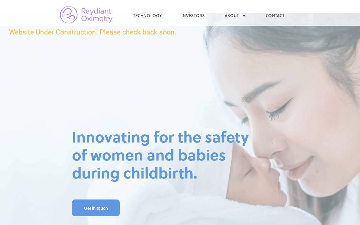 Raydiant Oxymetry website preview