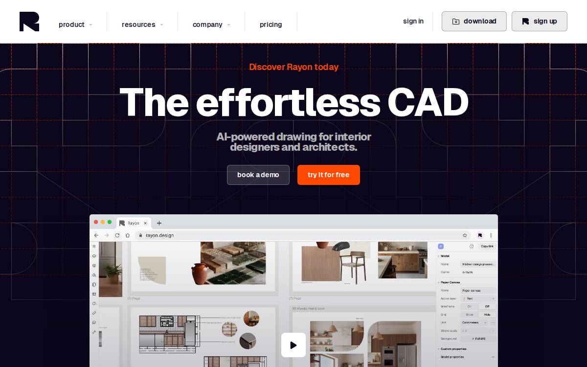 Rayon website preview