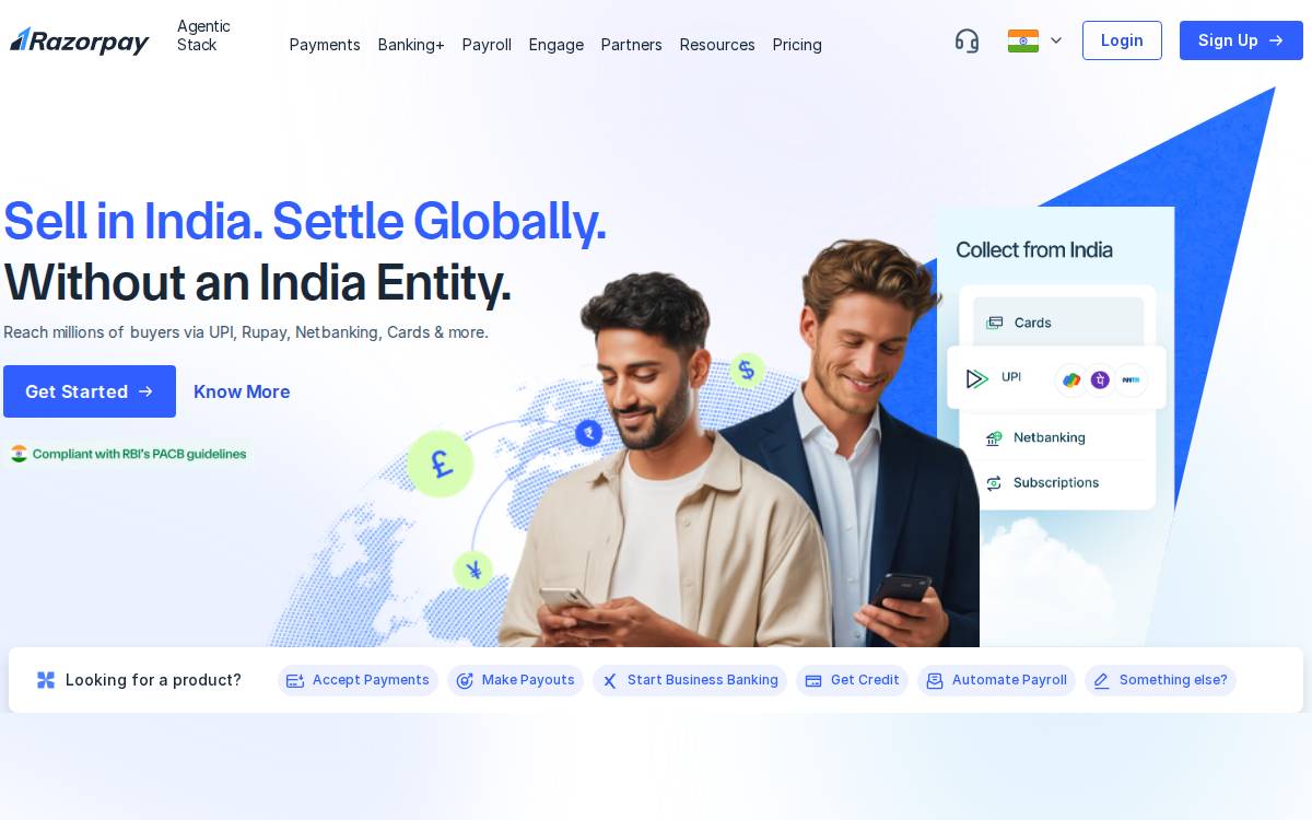 Razorpay website preview