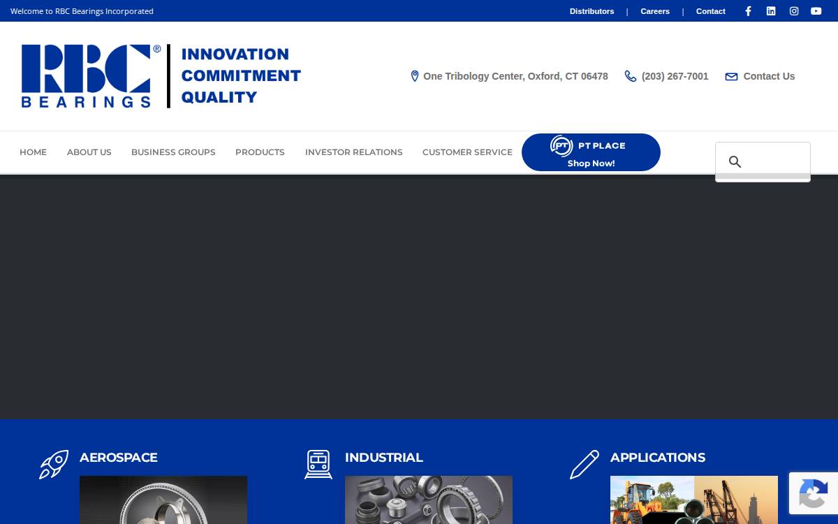 RBC Bearings website preview