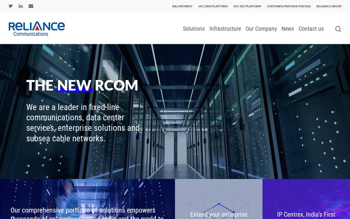 Rcom website preview