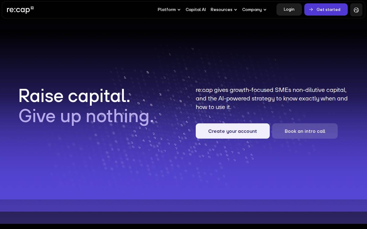 Re:cap website preview