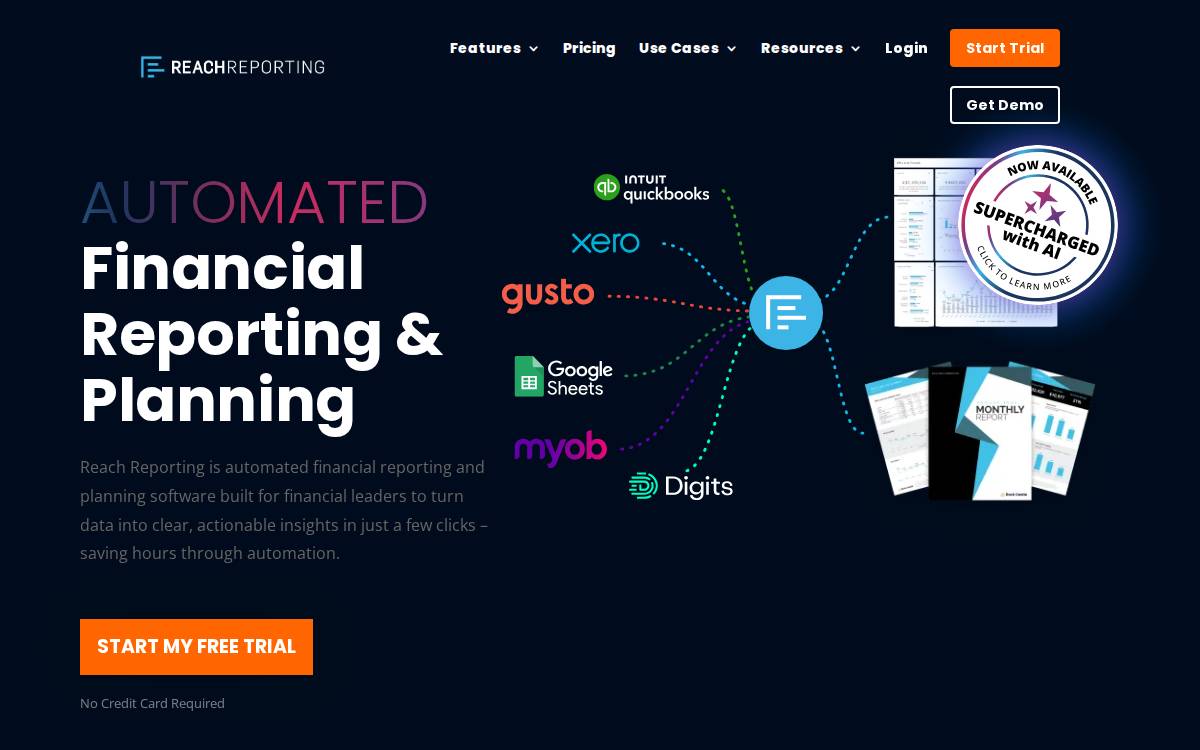 Reach Reporting website preview