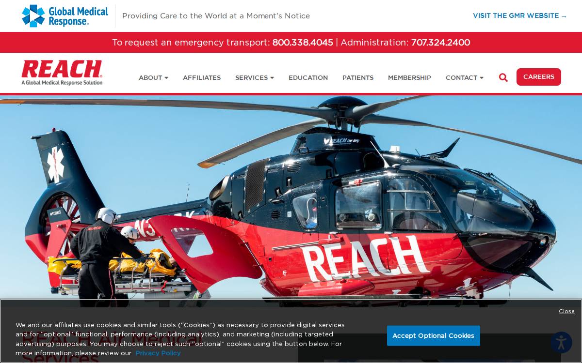 Reachair website preview