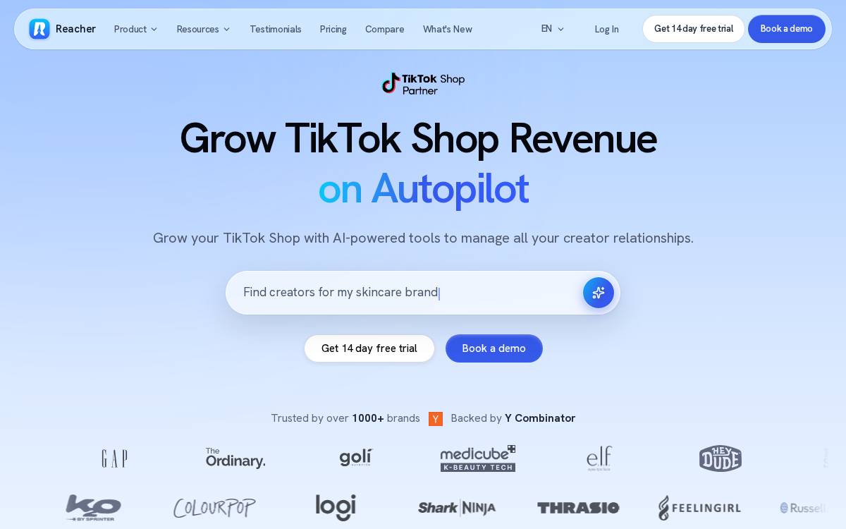 Reacher website preview
