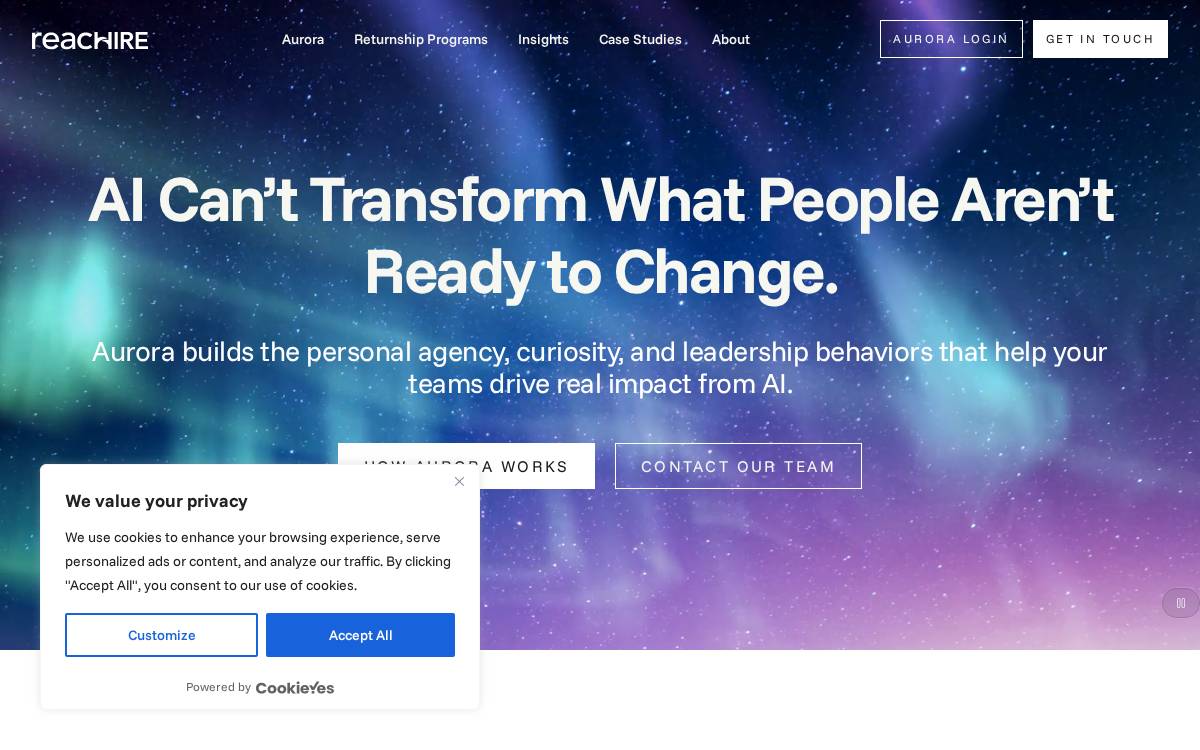 reacHire website preview