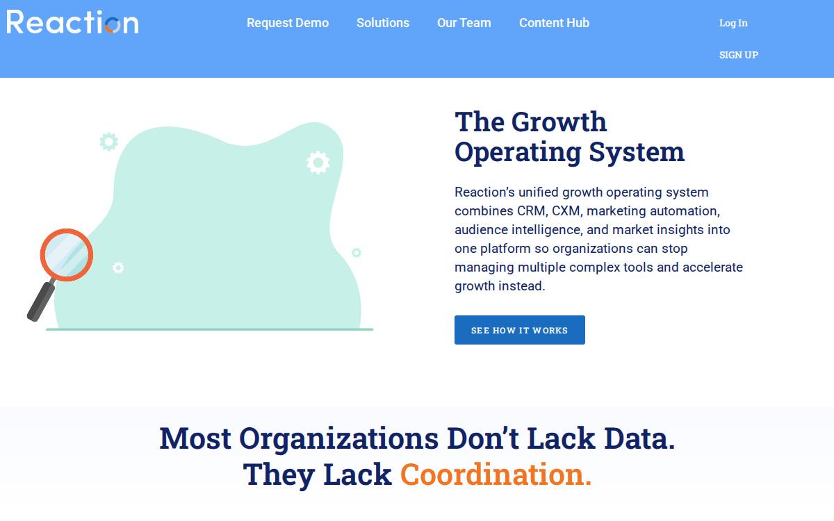 ReactionData website preview