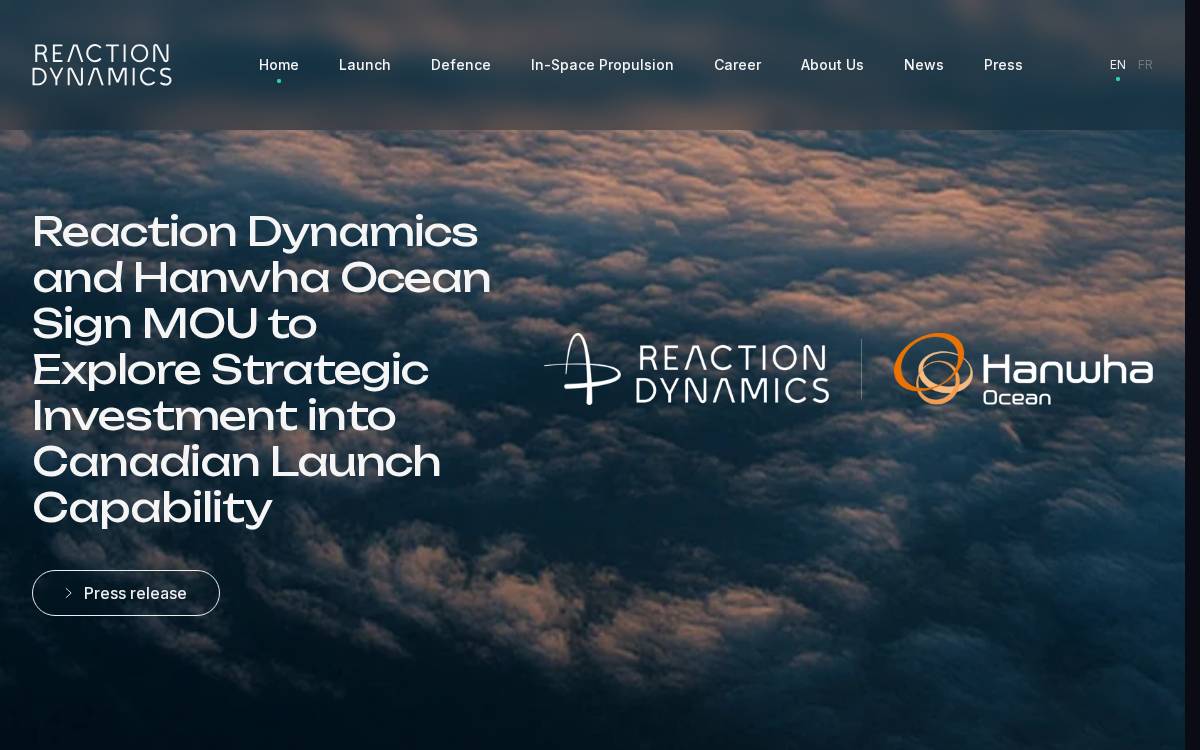 Reaction Dynamics website preview
