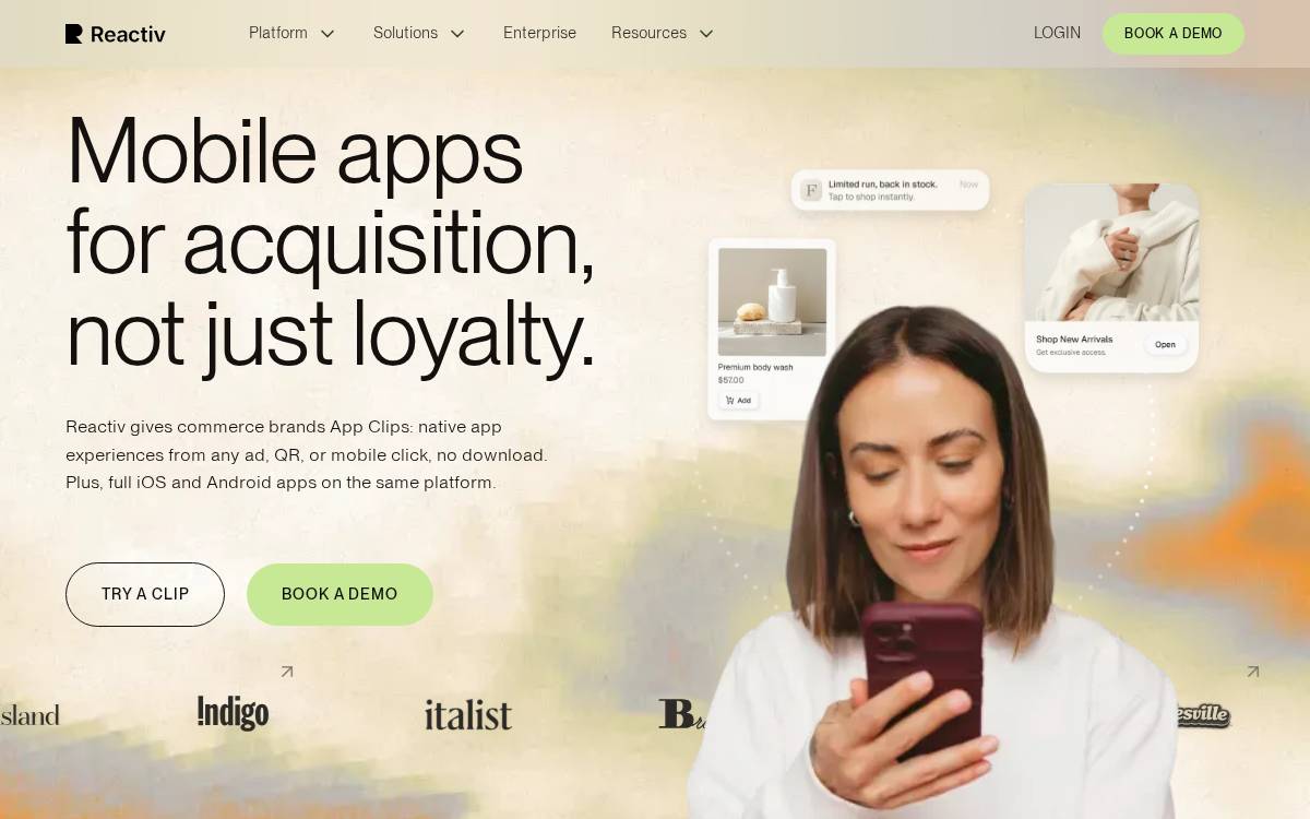 Reactiv website preview