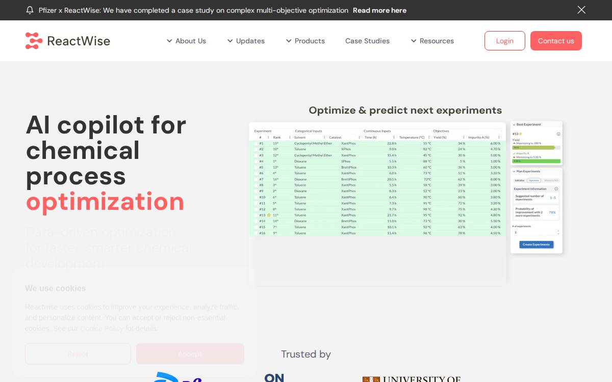 ReactWise website preview