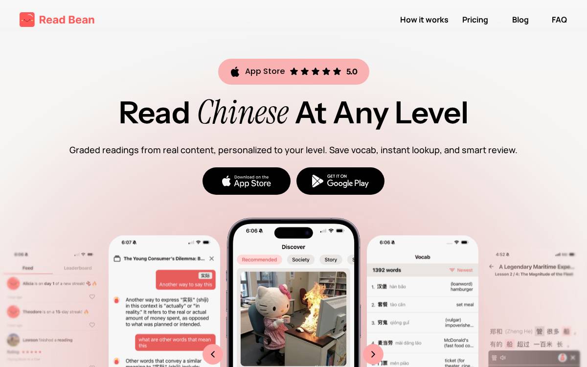 Read Bean website preview