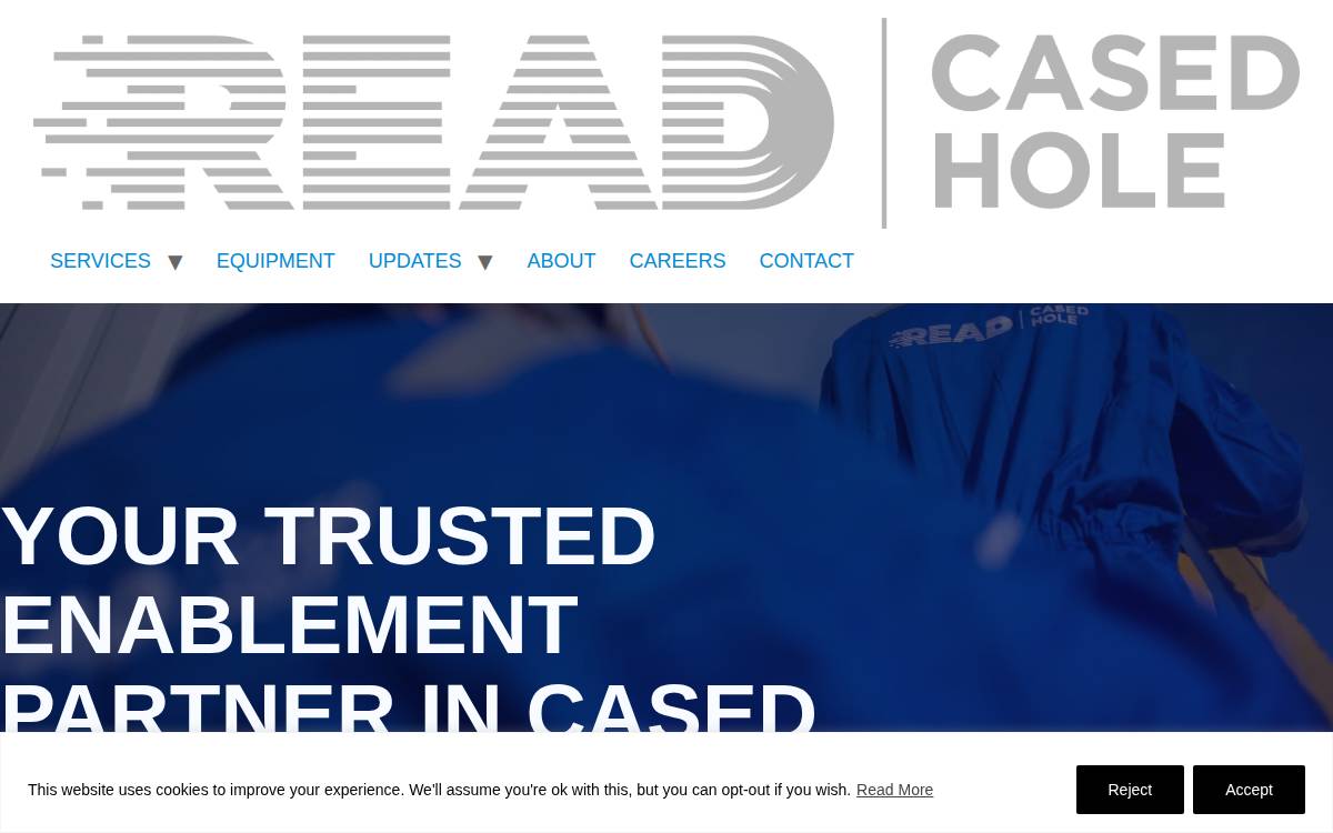 READ Cased Hole website preview