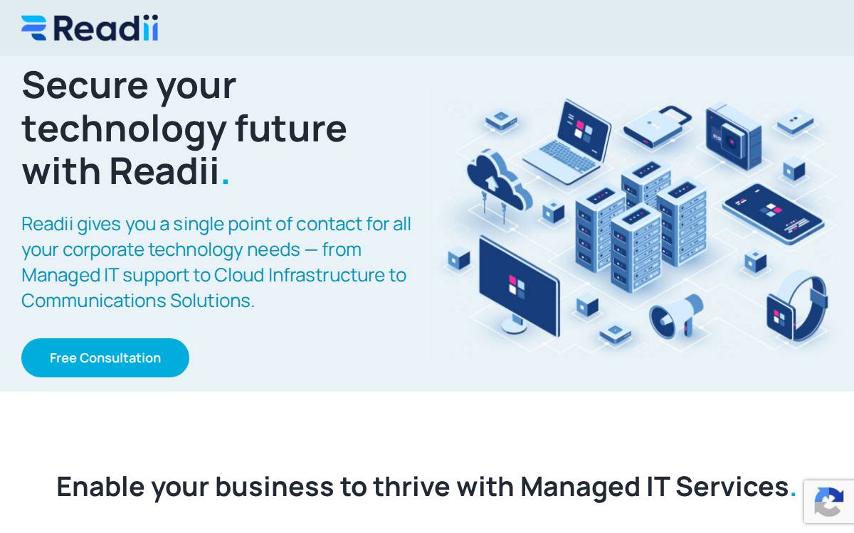 Readiitel website preview