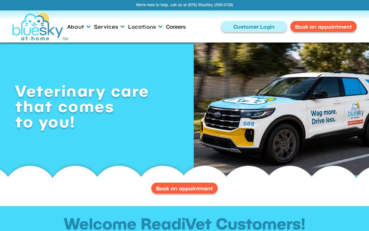 Readivet website preview