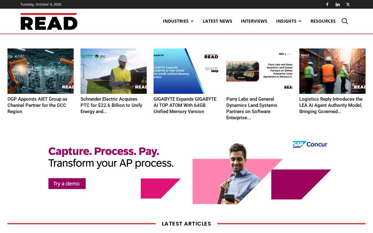 Readmagazine website preview
